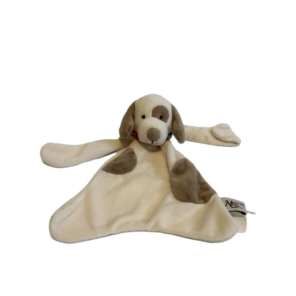 Maison Chic Puppy Dog Spot Brown Baby Lovey Soother Pacifier Clip Toy Plush